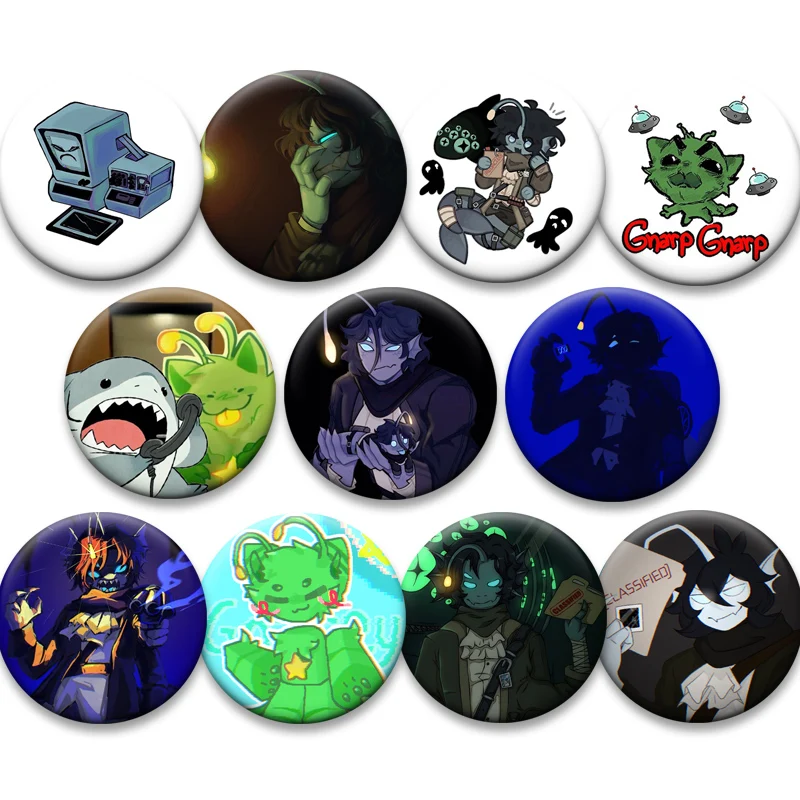 Себастьян-Солейс-милый-мультяшный-значок-регетратор-Гнарпи-забавные-аниме-булавки-круглые-дизайнерские-броши-на-кнопке-для-аксессуаров-для-рюкзака