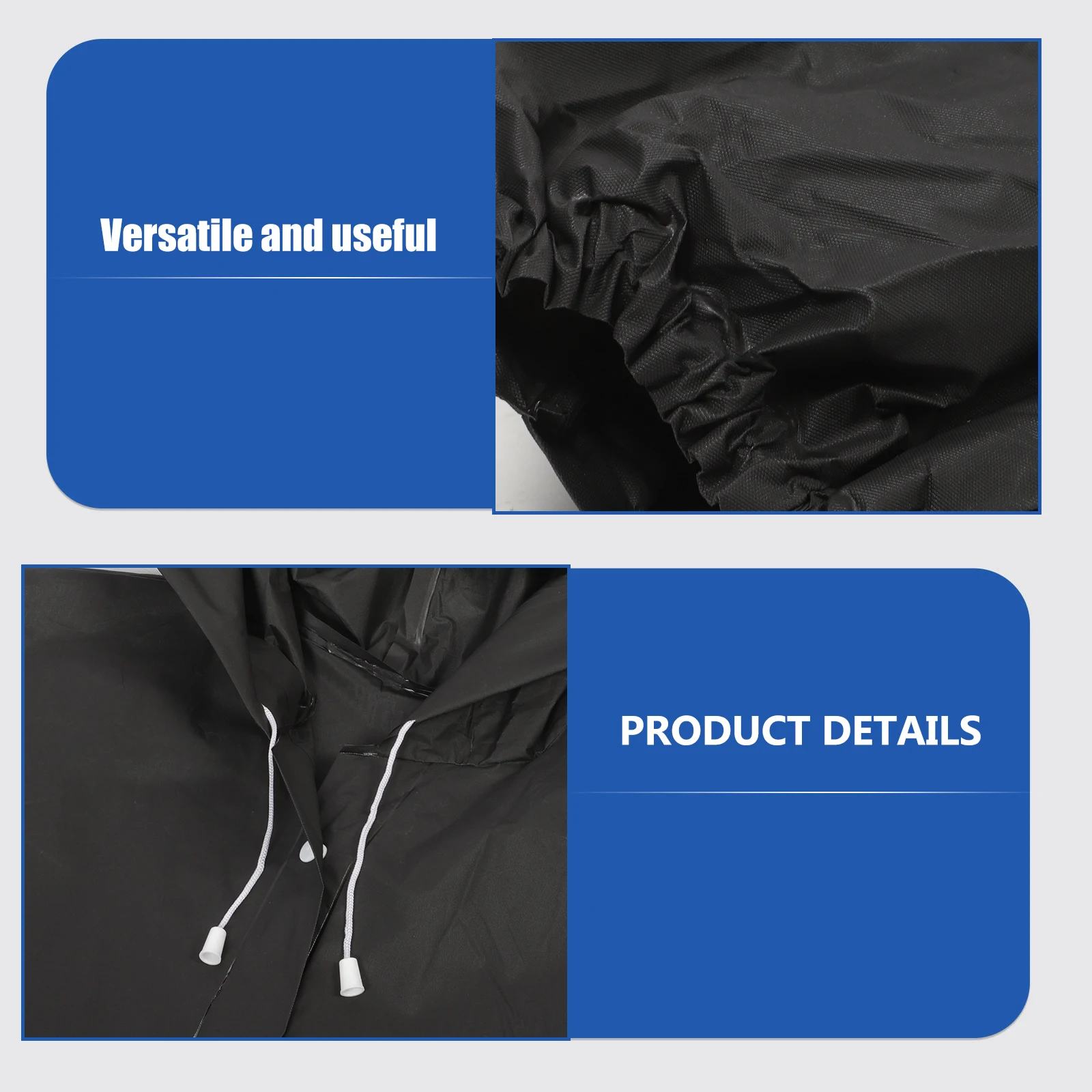 

Hooded Rain Poncho Adult Reusable Eva Material Long Design for Outdoor Activities Hiking Camping Travel Reusable Rain Poncho