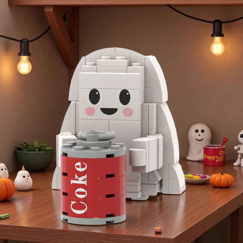 

Хэллоуин MOC Строительные блоки Кола Призрачный напиток Призрачные кирпичи Игрушки, совместимые с LEGO