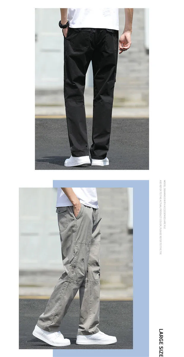 Herren hose neue Cargo hose Outdoor-Freizeit hose Baumwolle bequeme dünne Jogging hose Multi-Pocket-Arbeits hose – Detail 6