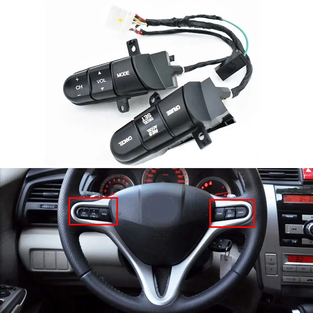 

WXZOS Steering Wheel Audio Cruise Control Switch Assy for Honda 2006-2008 Civic