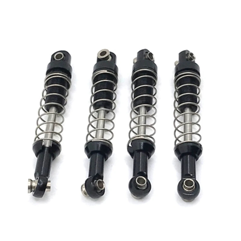 4PCS Shock Absorber with Extender Hard Kits for WPL C14 C24 C34 C44 for MN D90 D91 MN45 MN96 MN99 RC Car Parts,Black