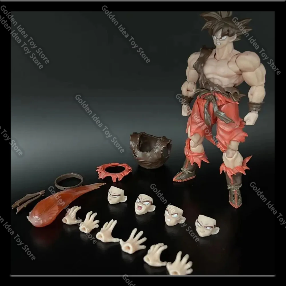 

Новые фигурки E&C Studio Dragon Ball Z SHF Super Saiyan Son Goku, синие фигурки Kaioken Battle Damage 3,0, коллекционная модель тела, игрушки
