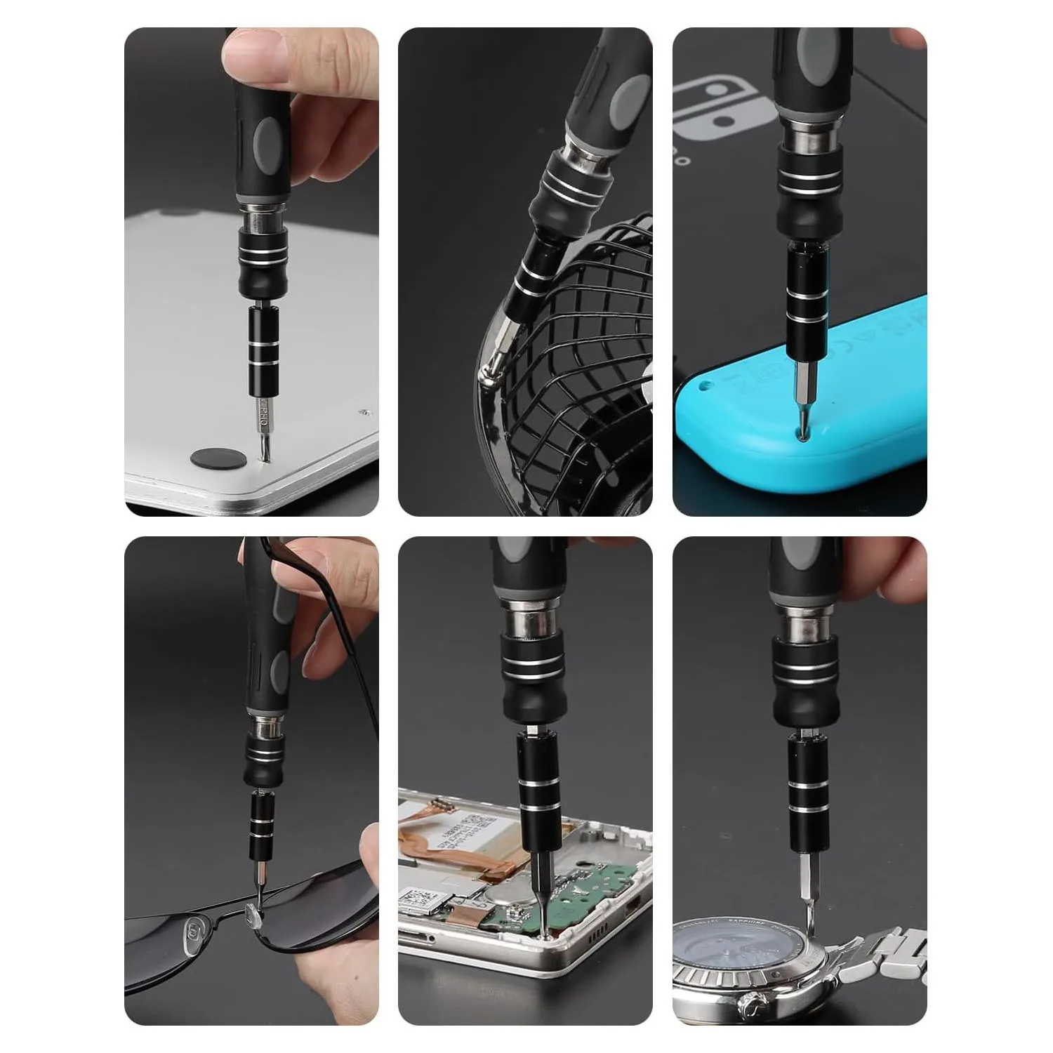 48-in-1 Precision Screwdriver Set, Professional Repair Tool Kit with Magnetic Tips, Universal Extension Rod, for Phone, Computer