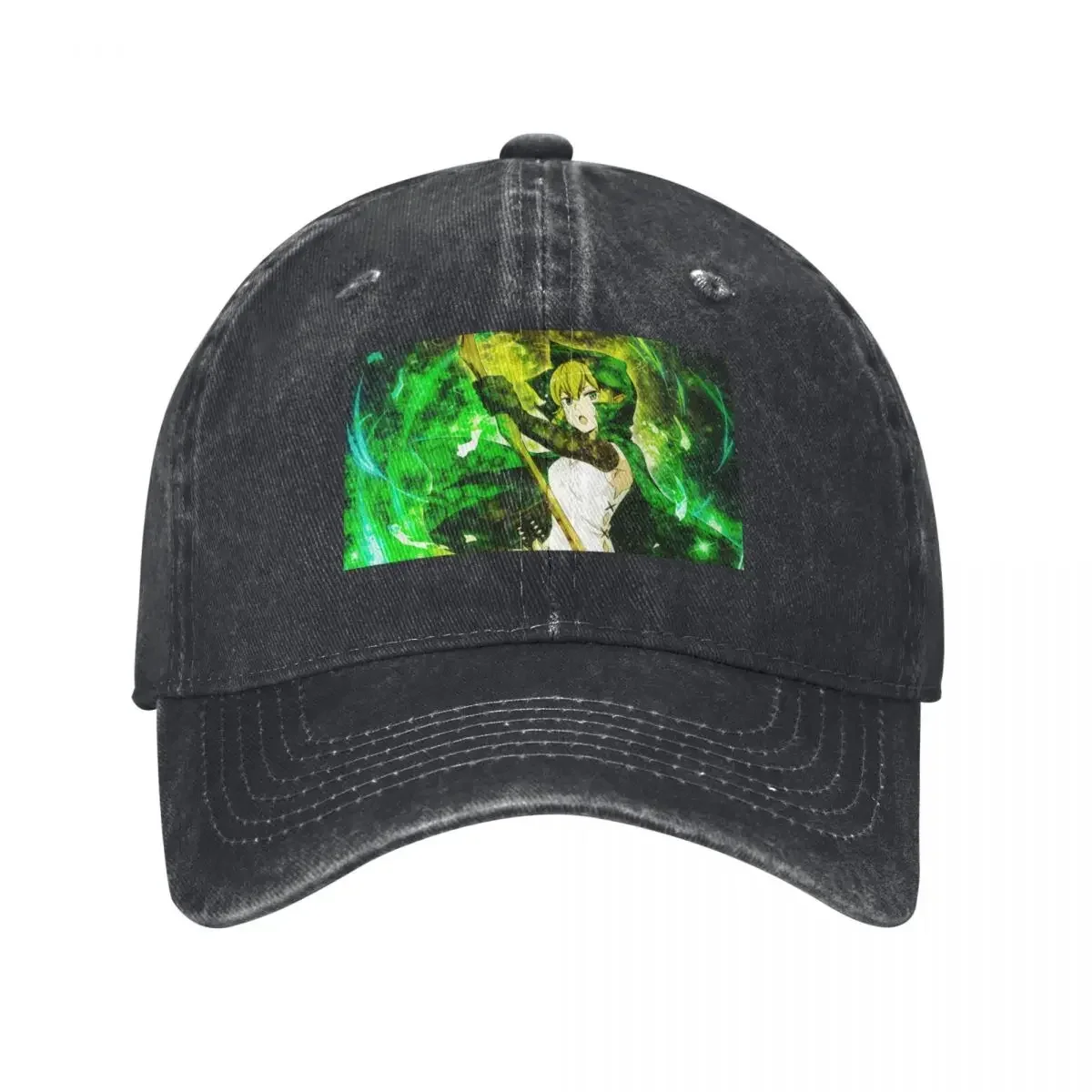 

Ryuu Lion DanMachi Anime Girl Drawing Fanart Baseball Cap black New Hat sun caps summer hat Woman Hats Men's