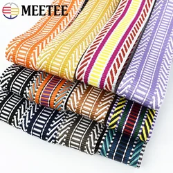 1-5Meters Meetee 38/50mm Polyester Webbing Tapes 2mm Thick Backpack Bag Strap Ribbon Band Sewing Bias Clothing Belt Material