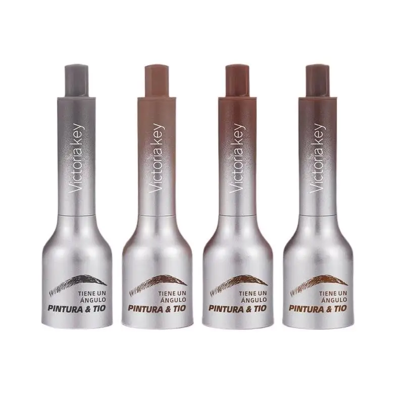 Crème de teinte pour sourcils imperméable et longue durée avec brosse, crayon à sourcils liquide anti-taches pour sourcils précis et d'apparence naturelle