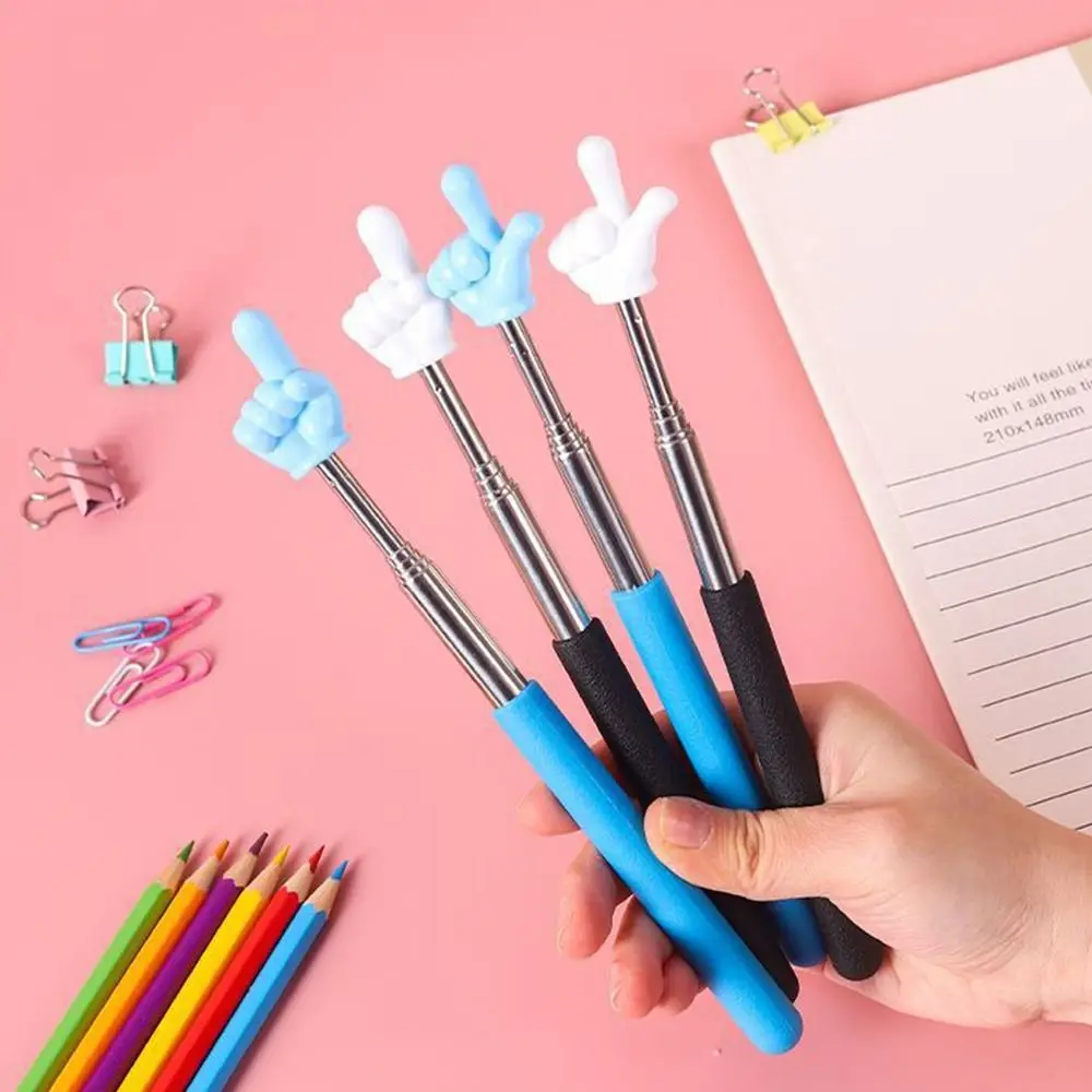 Telescopic Rod Teaching Tools Stainless Steel Handheld Presenter Whiteboard Pointer Finger Reading Sticks Teaching Stick