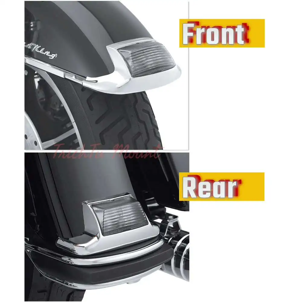 دراجة نارية الجبهة/الخلفية الحاجز تلميح ضوء حافة مصباح LED صالح ل هارلي 1986-2008 FLSTC 1993-1996 FLSTN 1980-2013 FLHR FLHS FLHT FLT #5