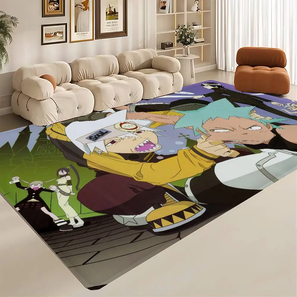 Anime Soul Eater Hallway Carpet Washable Non-Slip Living Room Sofa Chairs Area Mat Kitchen Doormat Area Rug