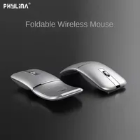 PHYLINA M9 Foldable Wireless Bluetooth Mouse Silent Mute Laptop Dual Mode 2.4G Rechargeable Office Ultra-thin 15dB Click Sound