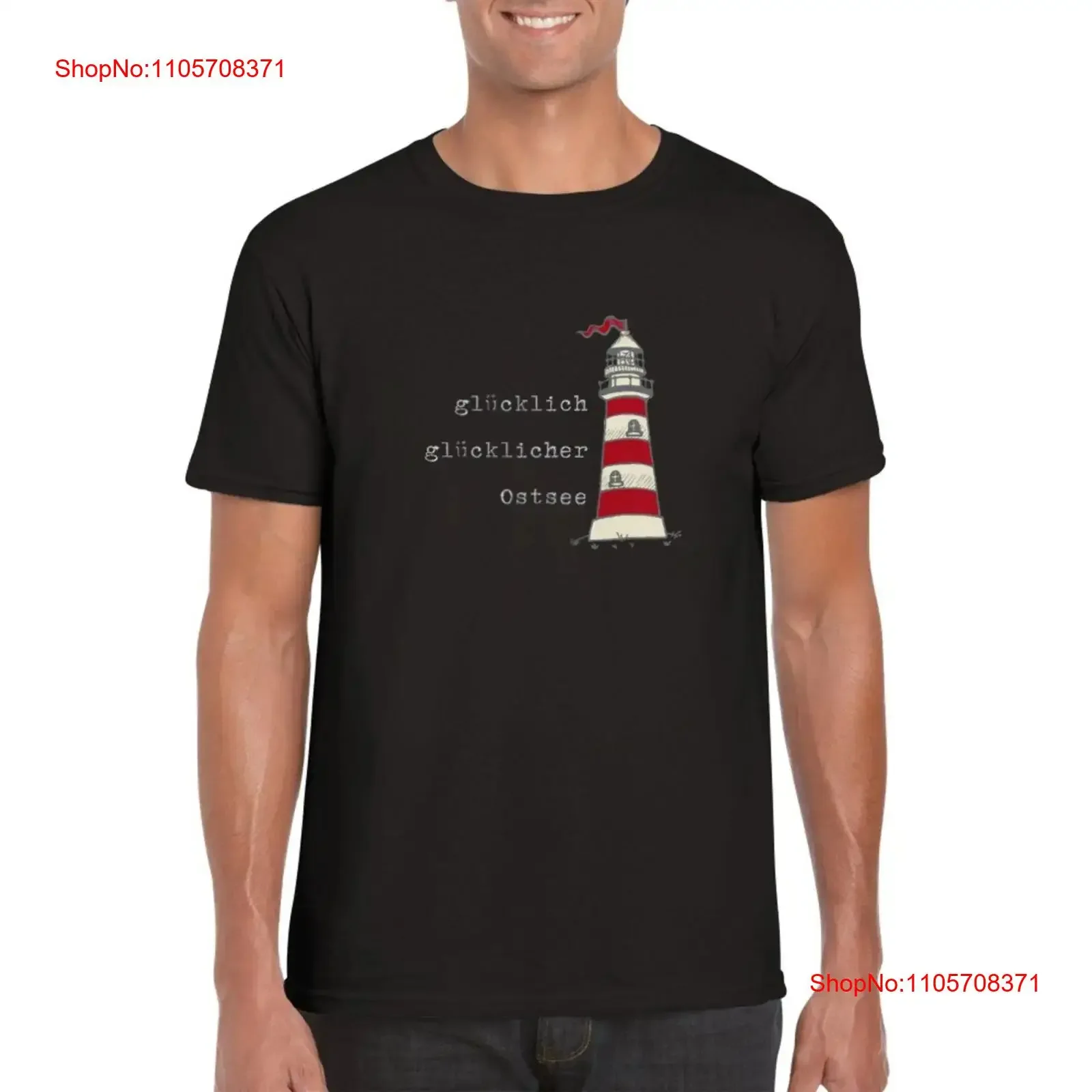 T shirt unisex Baltic Sea lighthouse happy summer holidays vacation Darß Usedom round neck women men graphic image writing