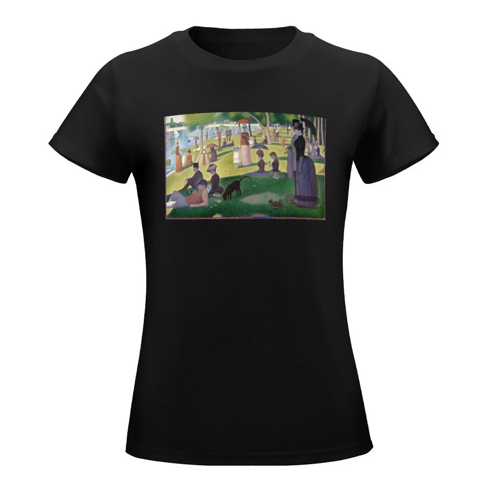 Seurat Sunday T-Shirt funny tops Short sleeve tee t-shirt dress for Women plus size