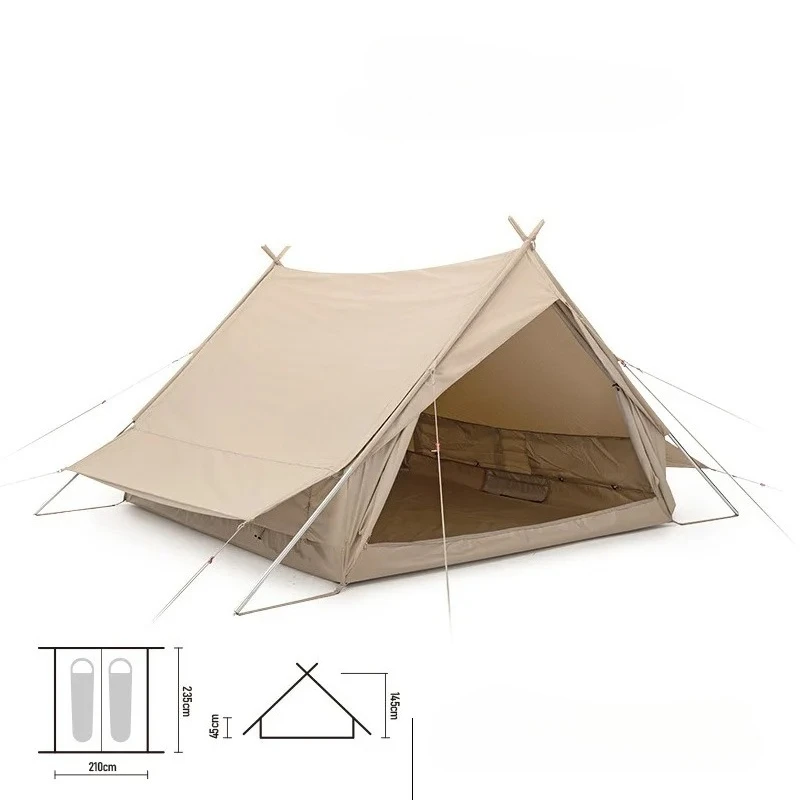 Camping Tent 2Person Large Area House Building Tent Waterproof Sun For Tent