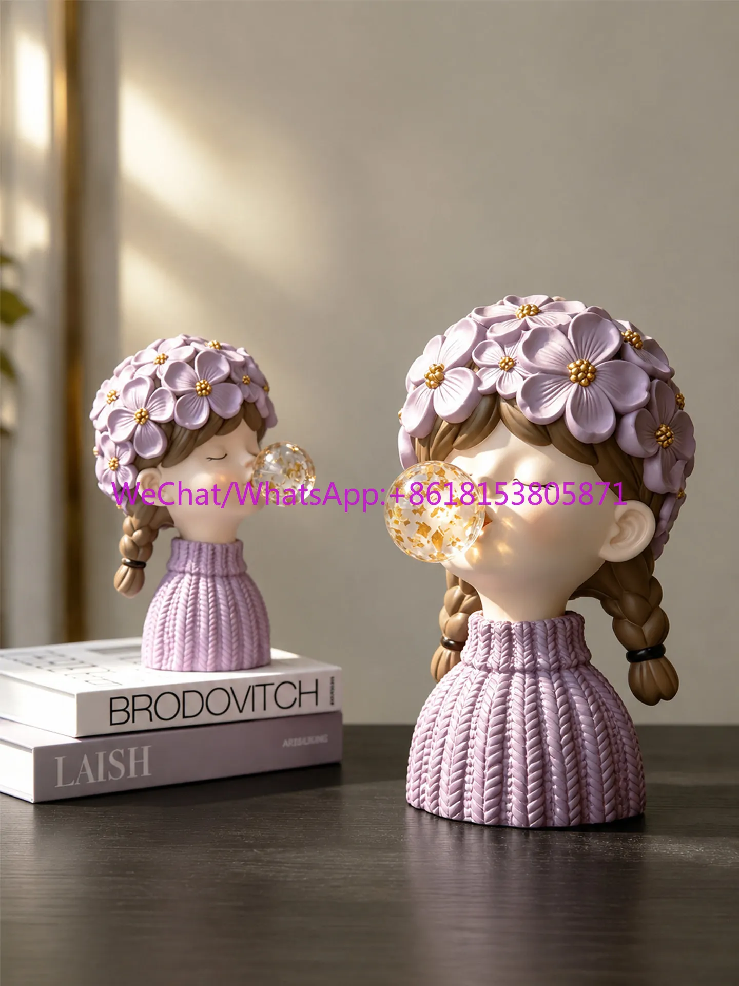 Gentle Cream Wind Bubble Girl Decompression Curing Ornament Tabletop Decoration