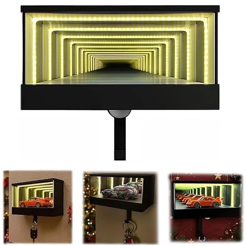 Garage Gift Key Rack With Led Light Car Enthusiast Mirror Holder For Lovers Easy Entrances 1PC