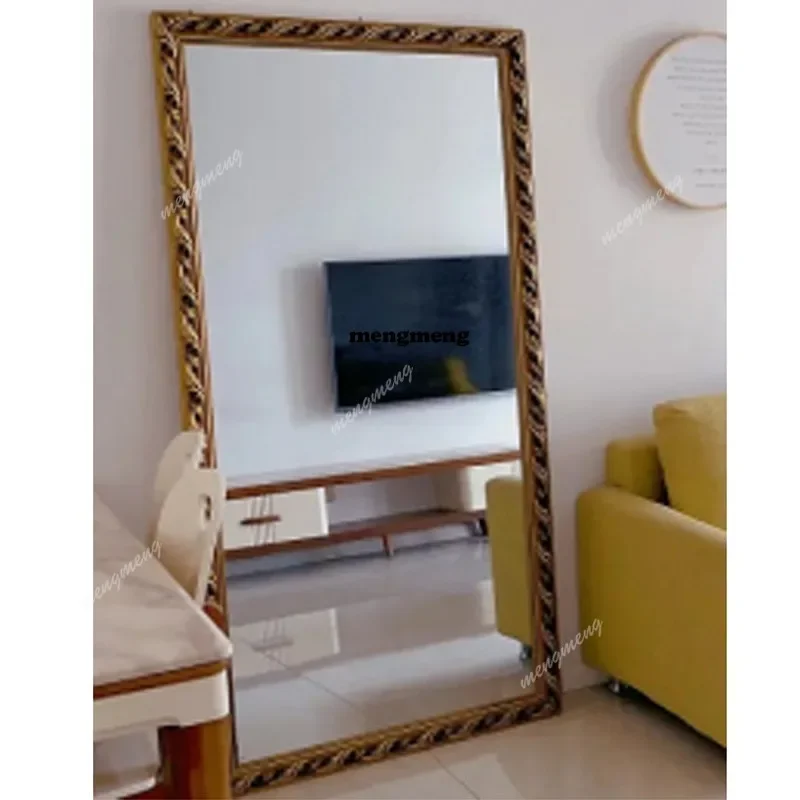 A68Custom French window dressing floor mirror vintage full length mirror wooden fitting mirror