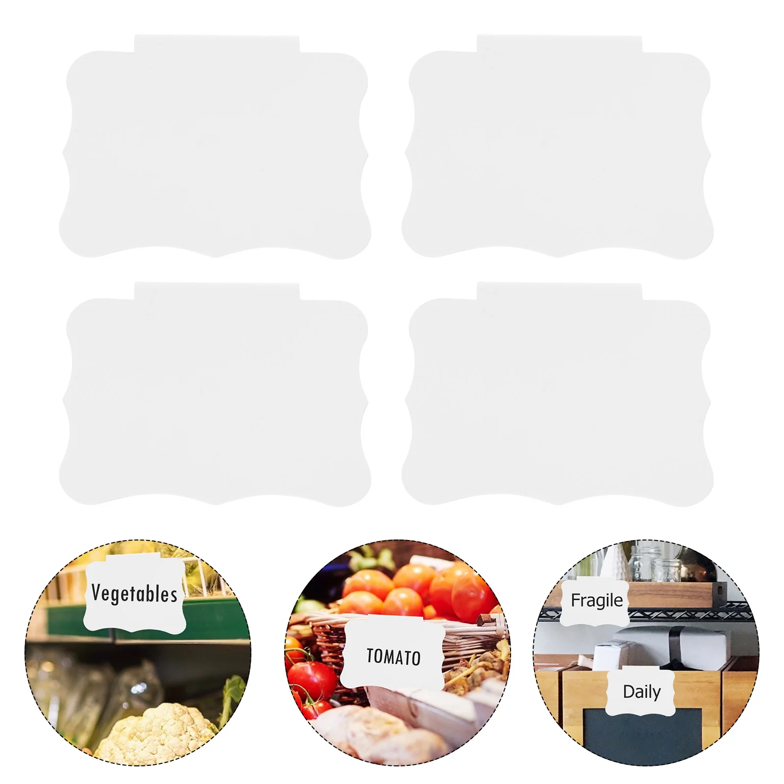 10 Pcs Hamper Hanging Label Holder White Clip Mini on Basket Labels Promotional Sign