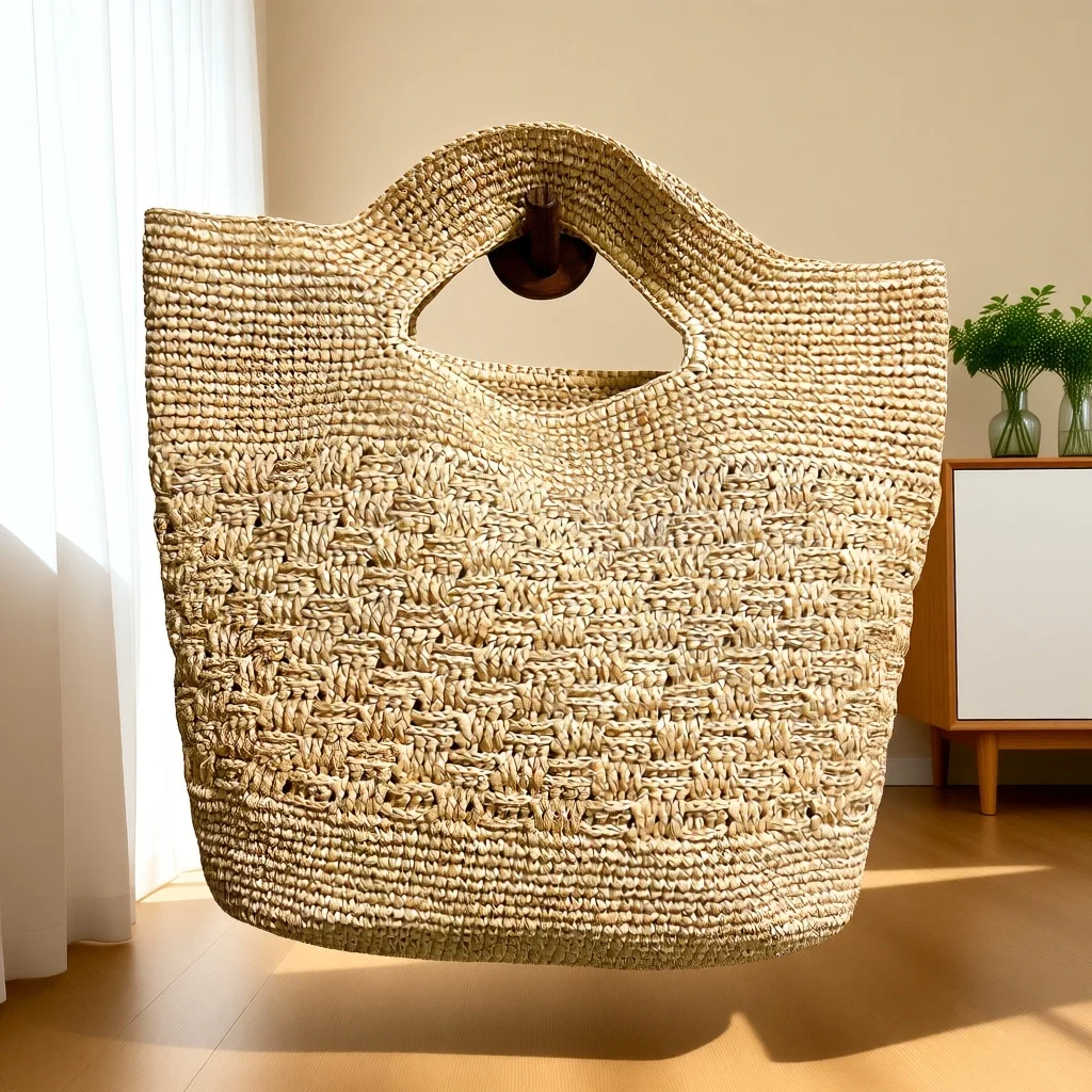 Bohemian Raffia Straw Bag Handbags Handmade Crochet Shoulder Bags for Women Vacation Travel Beach Bag NEW Woven Shopper Tote