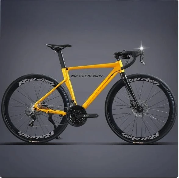 

700CB Bicycle Aluminum Alloy Road Bike with Dual Disc Brakes Variable Speed and Drop Handlebars for Adult Men and Women