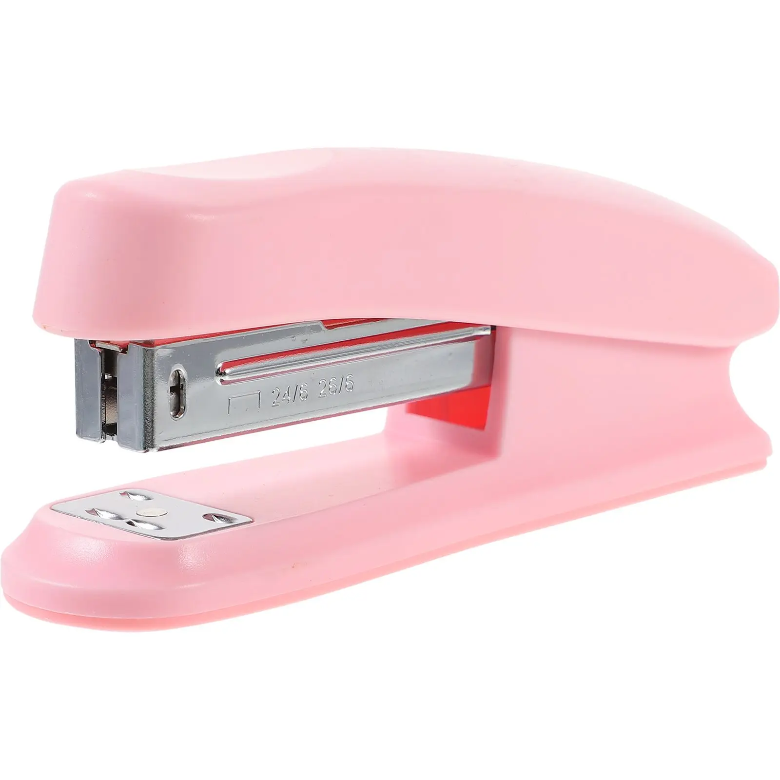 

Portable Desk Stapler Pink Office Supplies Metal Plastic Easy Use Long Lasting Quality Gadgets Classroom