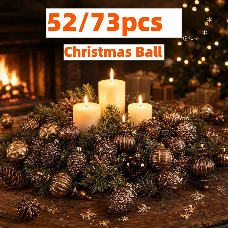 Ornament Ball Set - 52/73 szt. Ozdoby świąteczne w kształcie