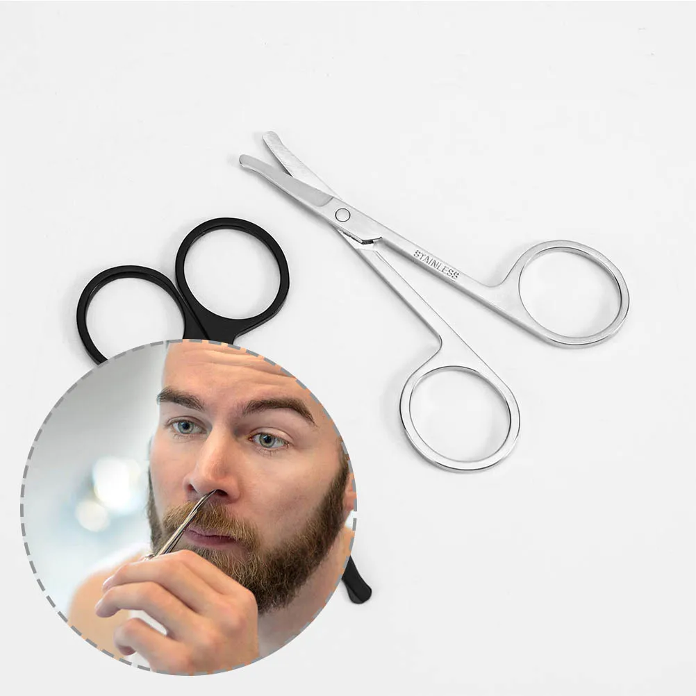 4 قطعة مقص الاستمالة المهنية مجموعة غرامة تلميح مقص عر الأنف لتشكيل دقيق الحاجب الشارب اللحية #5