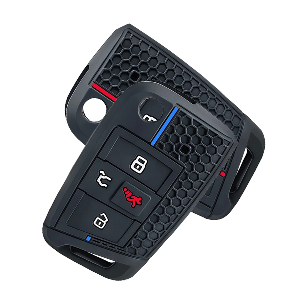Fernbedienungs-Schlüsselhülle aus Silikon für Volkswagen Golf GTI Alltrack Golf R Sportswagen Polo Skoda Tiguan Atlas e-Golf Jetta