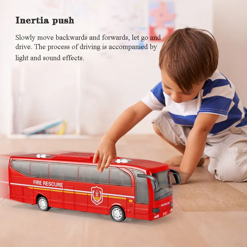 Children\'s School Bus Toy Model Simulation Inertial Bus Police School Bus Bus Light Car Toys for Boys Toy Gift Model Kids Gifts