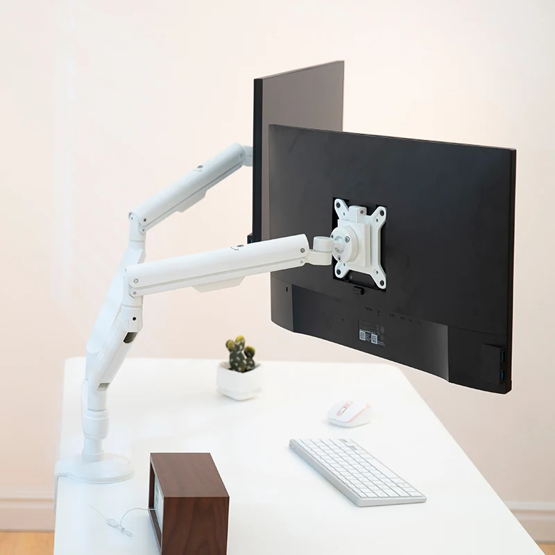 LCD-Arm, verstellbarer Computer-Monitorständer, Dual-Monitor-Desktop-Halterung