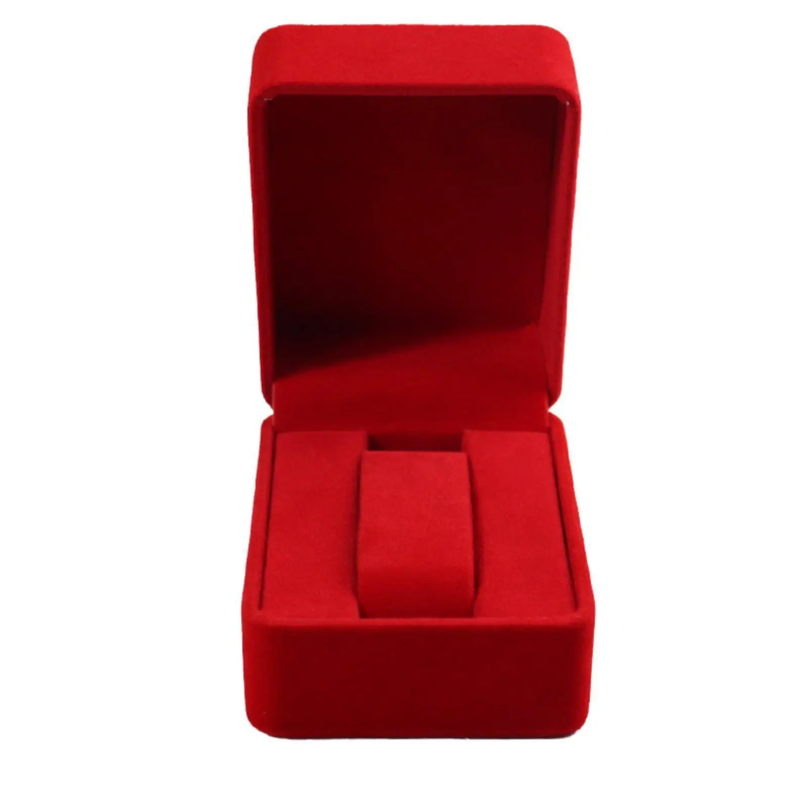 Modern Watch Storage Box with Flannelette Finish Hinged Cover Design Multi Purpose Jewelry Case for Watches and Bracelets