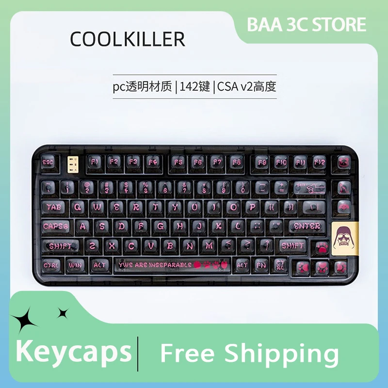 

CoolKiller Keycaps Mechanical Keyboard Light Transparent PC Material CSA Height 61/68/75/87/98/104 Gamer Accessories Gifts