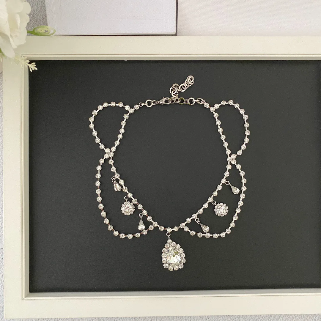 Necklace Temperament Light Luxury Retro Drop Pendant For Women Collares Para Mujer Collar Jewelry Collier Femme Pendant Grandes