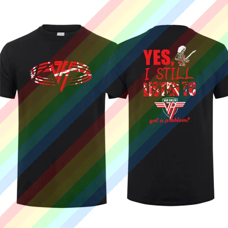 

2024 Hot Sale Eddie Van Halen Evh Theme 100%Cotton Summer Streetwear Unisex T Shirt Clothing Unique Short Sleeve Tee Graphic Gym