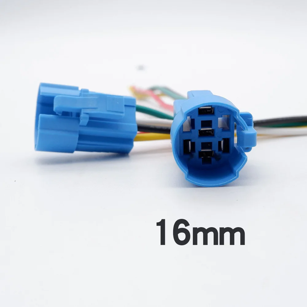 1 Wire Connector 16/19/22mm Metal Button Switch Tail Wire Socket With a Wire Length of Approximately 15cm