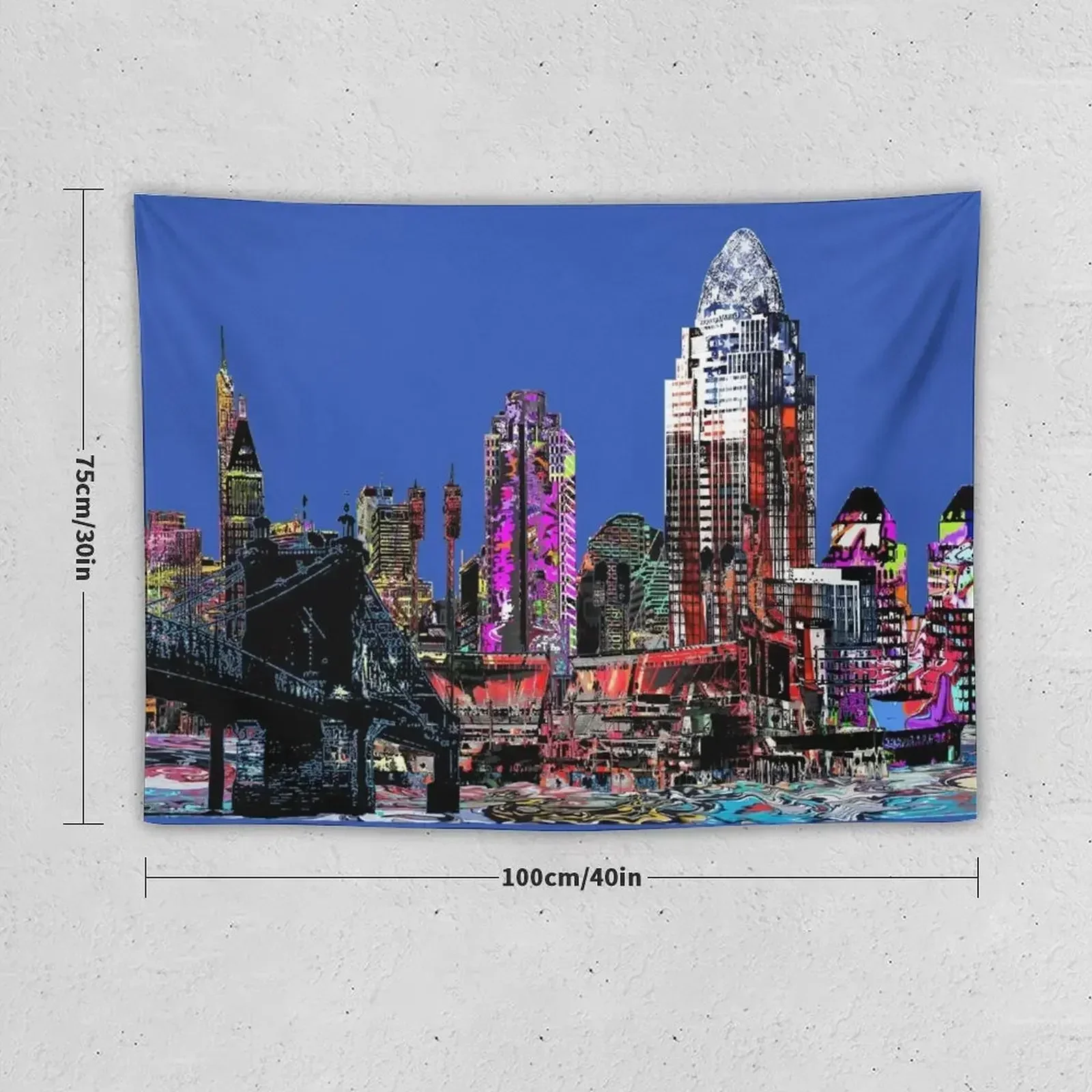 Cincinnati in graffiti Tapestry Room Decorating Aesthetic Decorations For Your Bedroom Home Supplies Tapestry