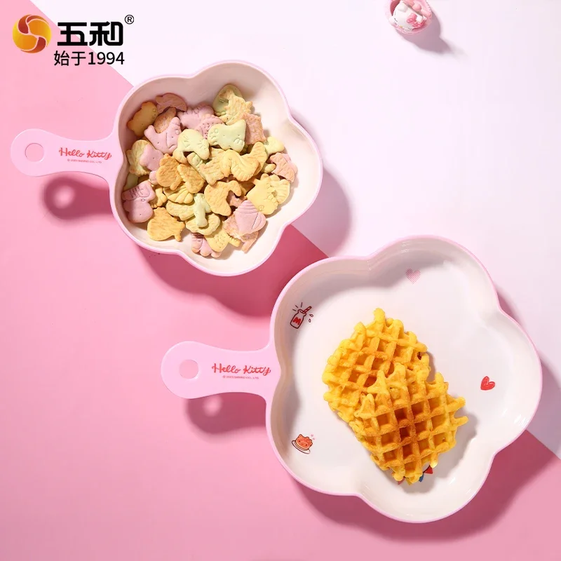 Hello Kitty Children tableware Cartoon Dinner plate Safe and Heat-Resistant Rice Bowl Cute Water cup Spoon Food-grade tableware view 4
