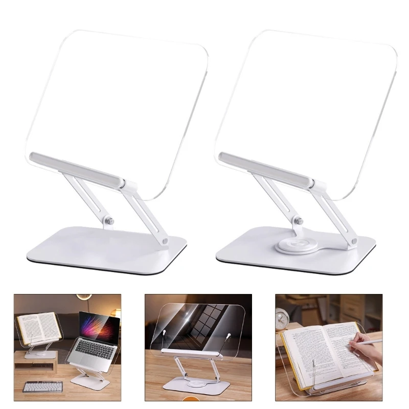 Reading Tablet Stand Multiple Purposes Tablets Pad Holder Bracket Clear Acrylic Desktop Reading Bookshelf Adjustable