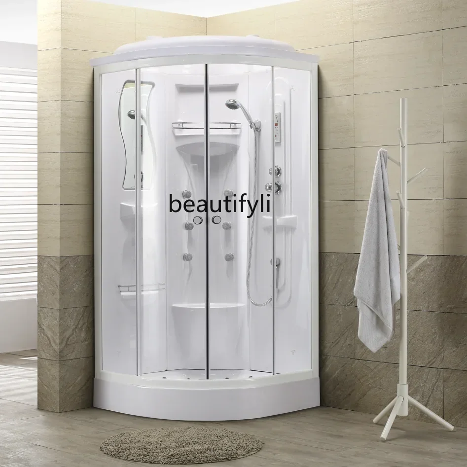 SS NewTempered glass arc fan rectangular shower room, steam bath room, bathroom