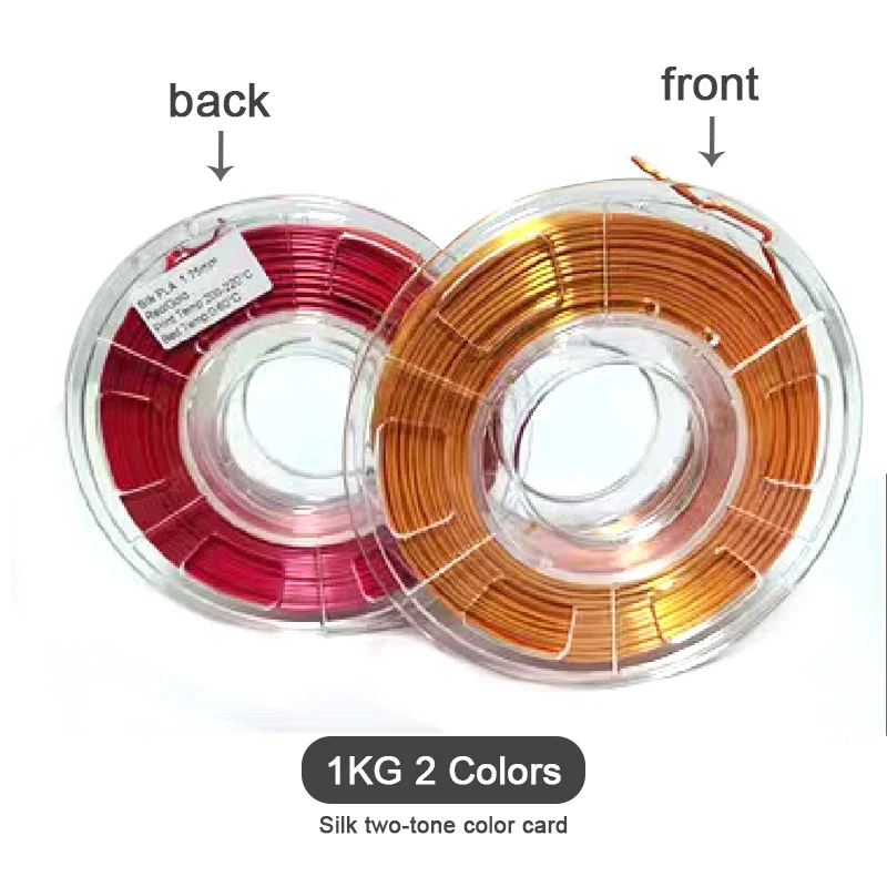 Fil plastique PLA nickel é arc-en-ciel, filament d'impression 3D, miroir, changement d'angle chromé, 1111mm, 1kg, 1.75