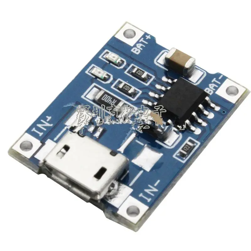 TP4056 1A Lithium battery dedicated charging board, electric appliance, charging module, MICRO interface, microphone USB
