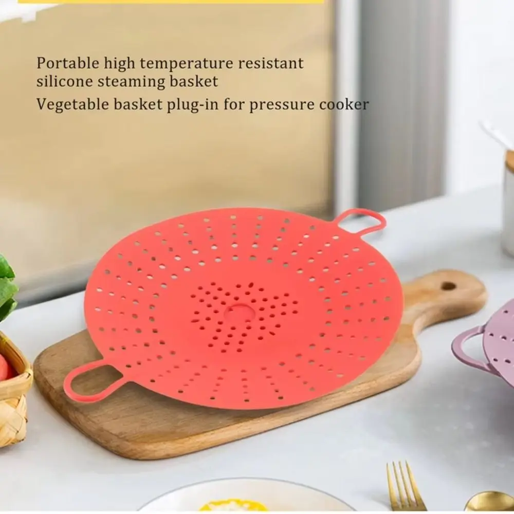 Reusable Silicone Steamer Basket Non-Stick Heat Resistant Food Steamer Basket Easy Clean Expandable Vegetable Steamer