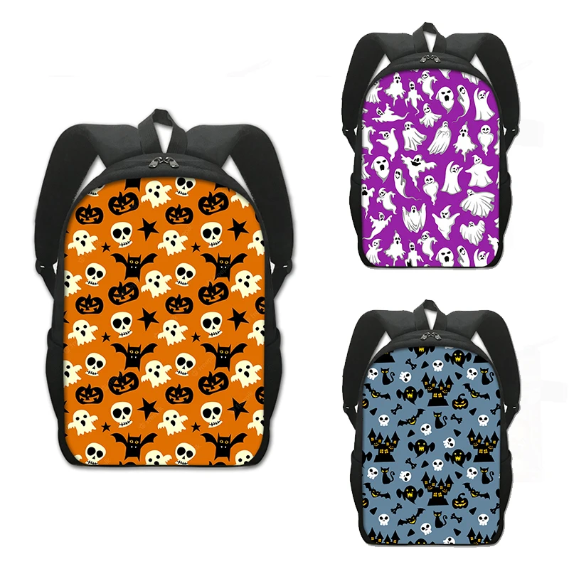 Halloween Ghost Pumpkin Backpack Men Skullss Ghostss Travel Bags Teenager Boys Children School Bag Male Rucksacks Bookbag