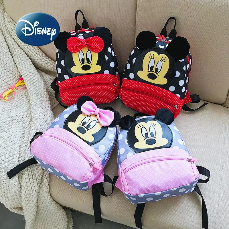 Disney's New Children's Backpack Mickey Minnie Boys and Girls Schoolbag Large Capacity High-quality Fashion Children's Backpack