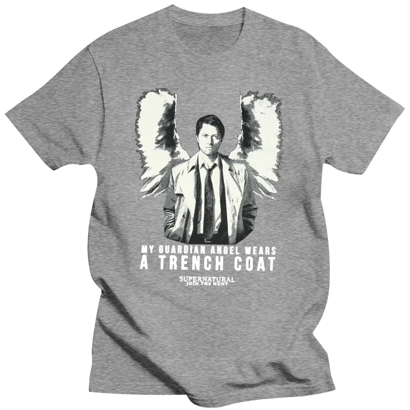 Supernatural Castiel Guardian Angel Girls T Shirt Style Print Tee Shirt Funny Casual Brand T Shirts Top Tee