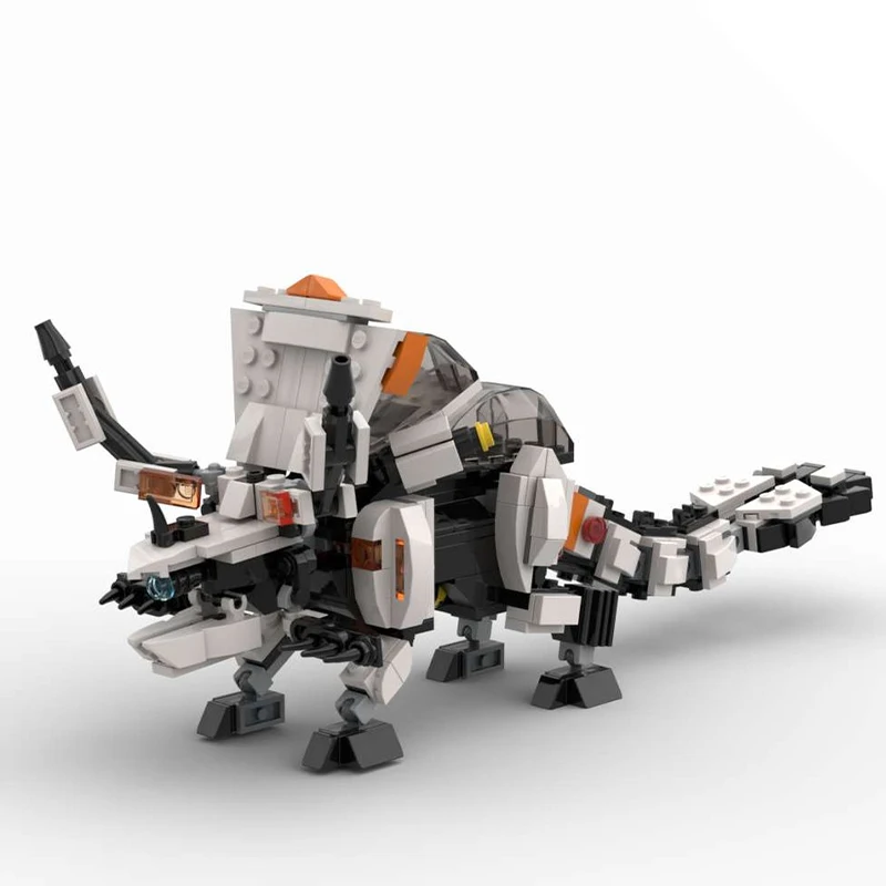 424PCS MOC Game Series Plowhorn Horizon Forbidden West Model Custom Building Blocks Architecture DIY Assembly Display Gift Set