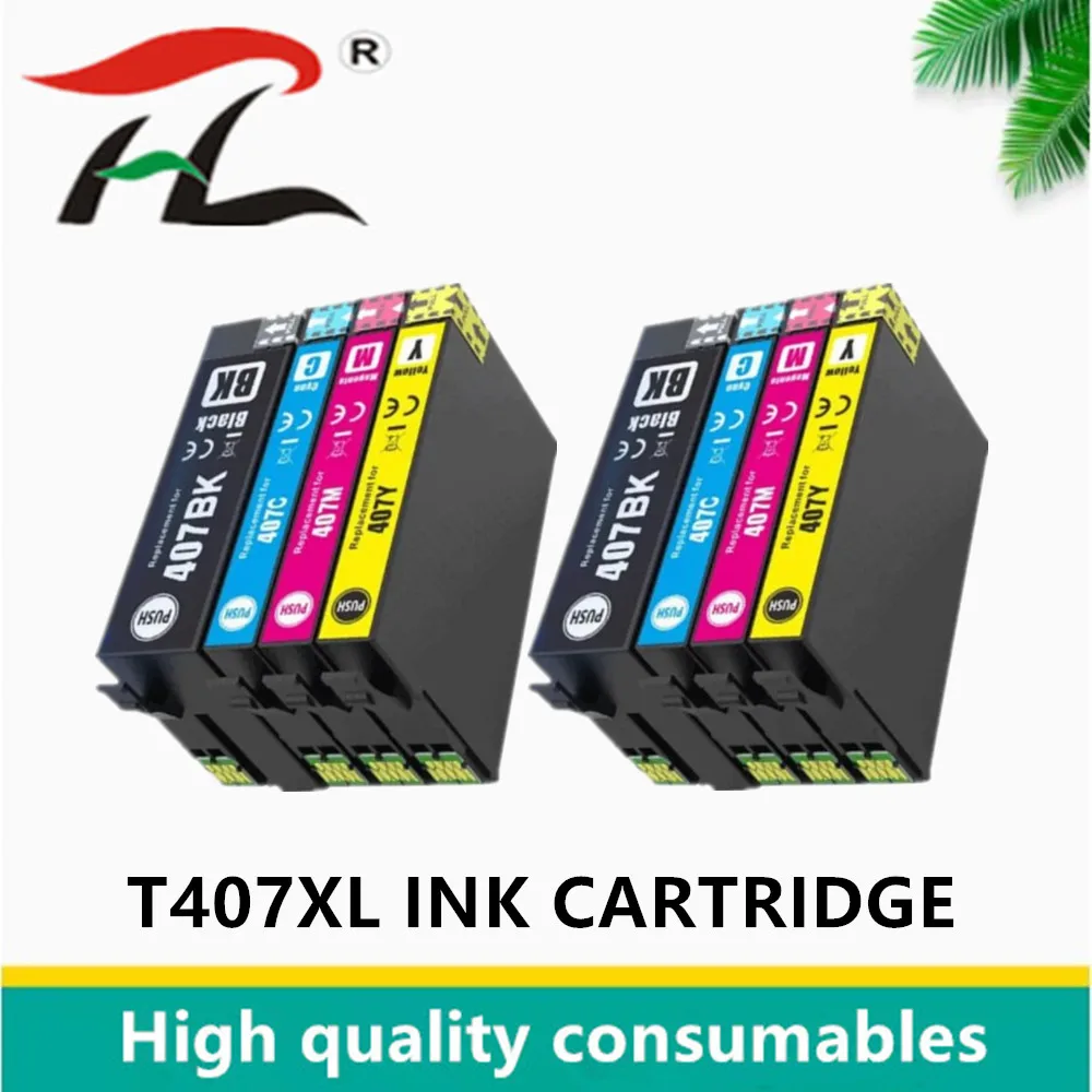 

T407 407XL 407, совместимый с EPSON C13T07U140, совместимый цветной картридж премиум-класса для принтера Epson WorkForce WF-4745, т. д.