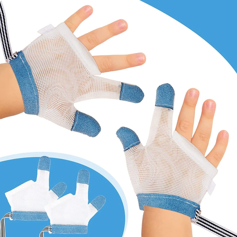 1 Pair Anti Biting Eat Hand Protection Gloves Children Infant Baby Prevent Bite Fingers Nails Glove For Toddle Kids Harmless Set