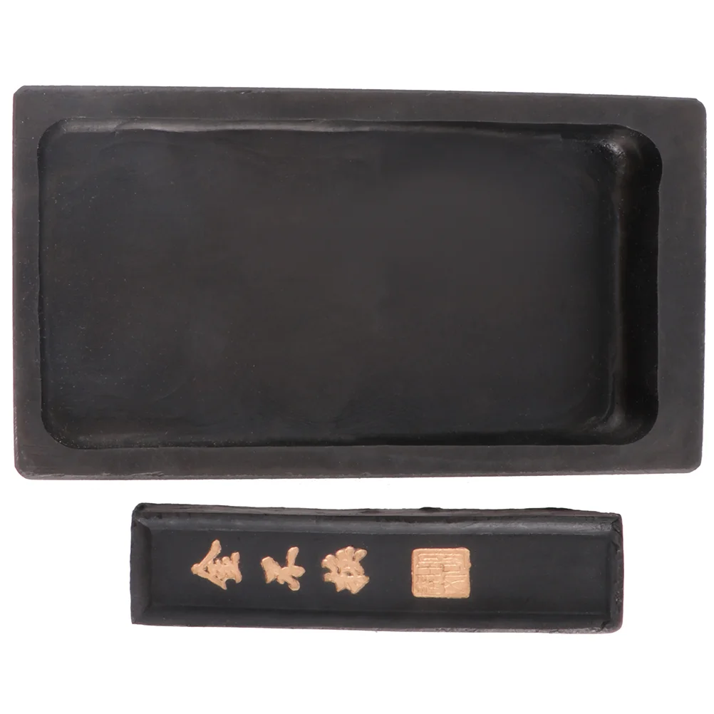 Inkstone Stick for Drawing Grinding Preserve Inkslab Four Treasures of The Study Kit Rectangle Calligraphy Chinese Student