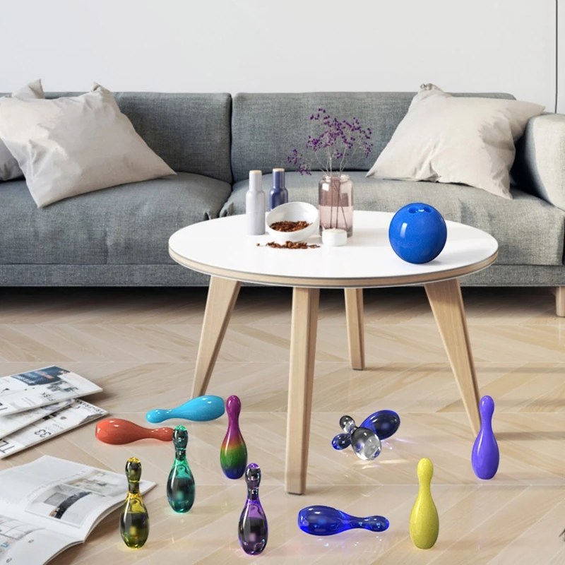 Divertenti giochi bowling Stampo in resina epossidica Ornamenti fatti a mano Stampo in silicone Artigianato fai-da-te per